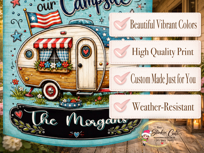 Custom Red White and Blue Camping Flag
