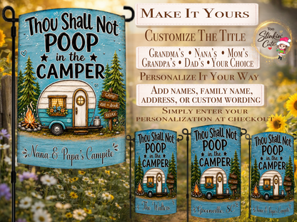 Funny Grandparent Camping Garden Flag