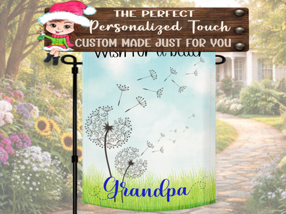 Meaningful grandfather gift garden flag for outdoor decor