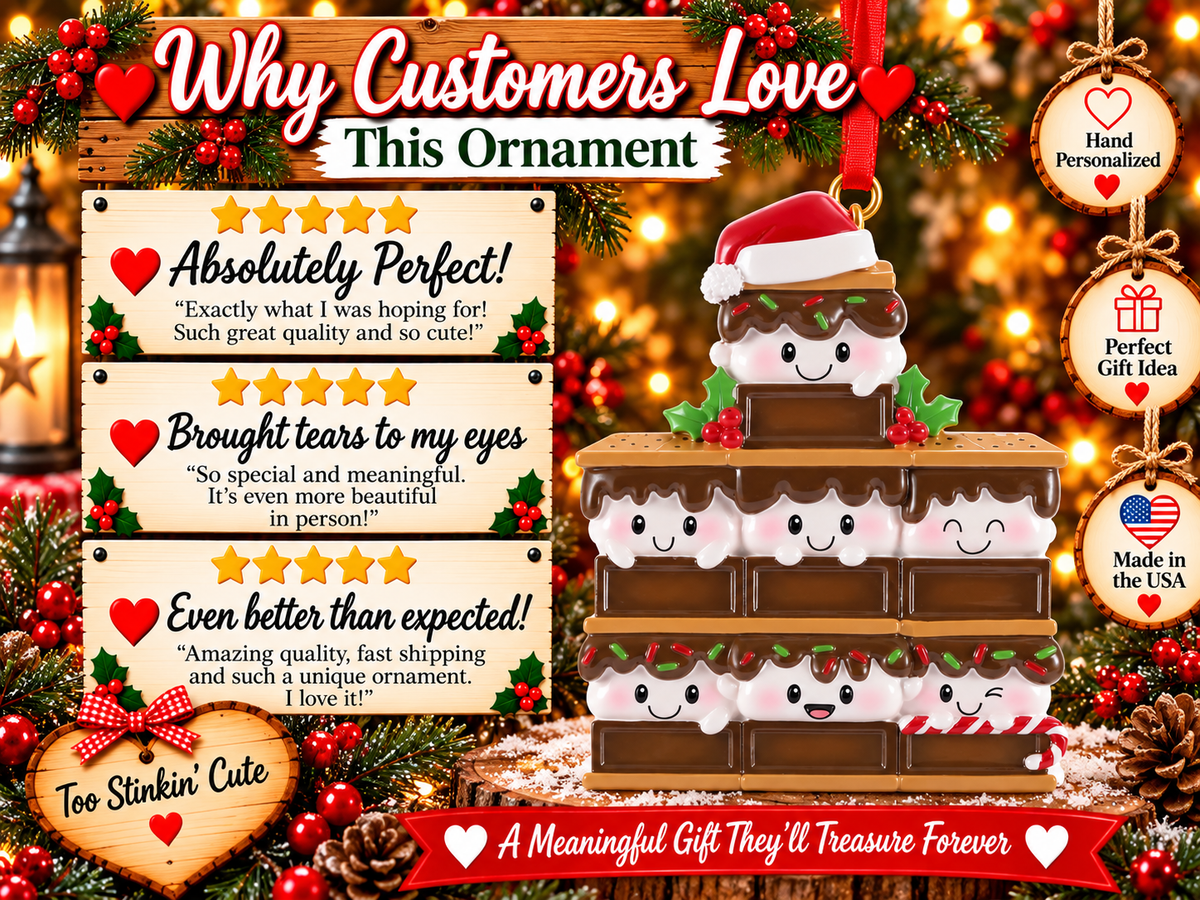 Bottom row of three marshmallows with red and green sprinkles and a red and white candy cane.