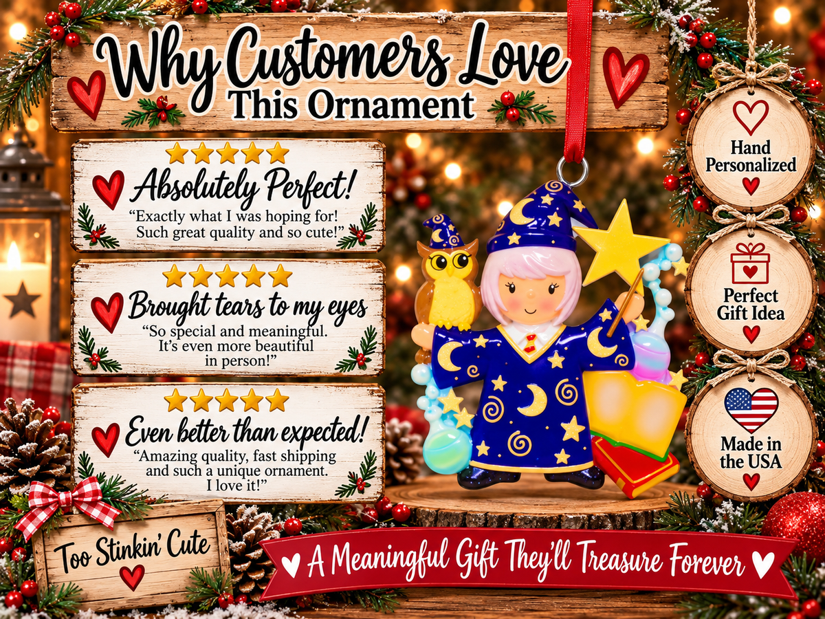 Fantasy magic lover Christmas gift with colorful potion bottles and stars