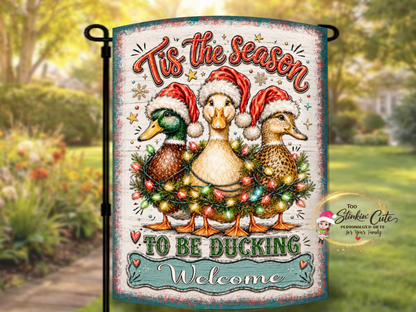 Three Ducks Holiday Welcome Flag