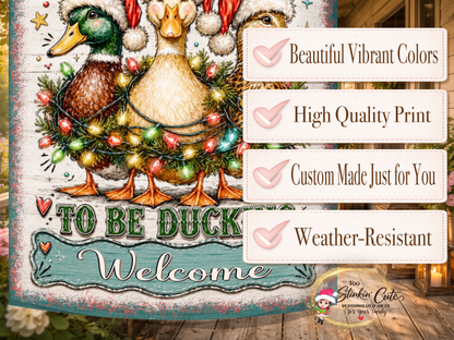 Festive Mallard Holiday Garden Flag