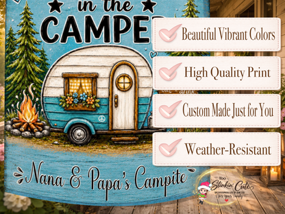 Custom Grandma and Grandpa Campsite Flag