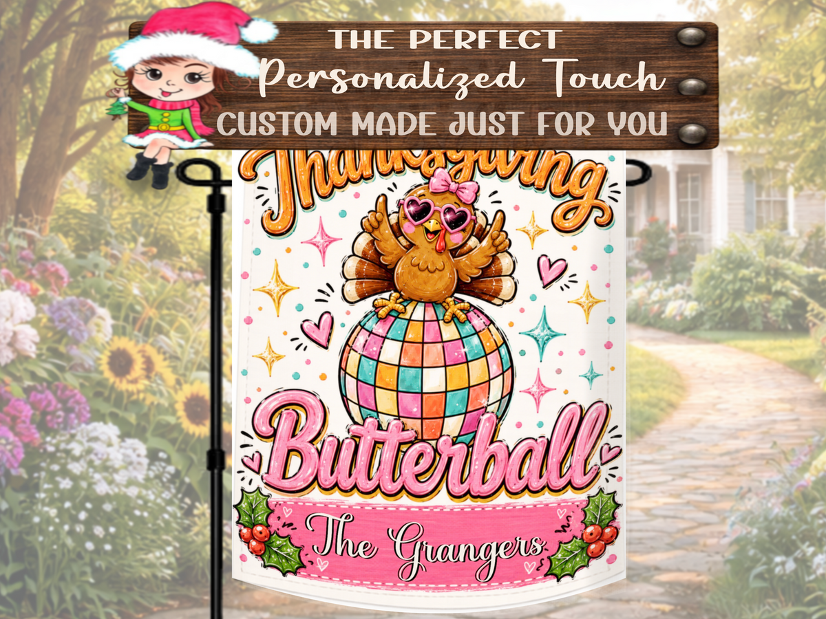 Personalized Funny Turkey Holiday Flag