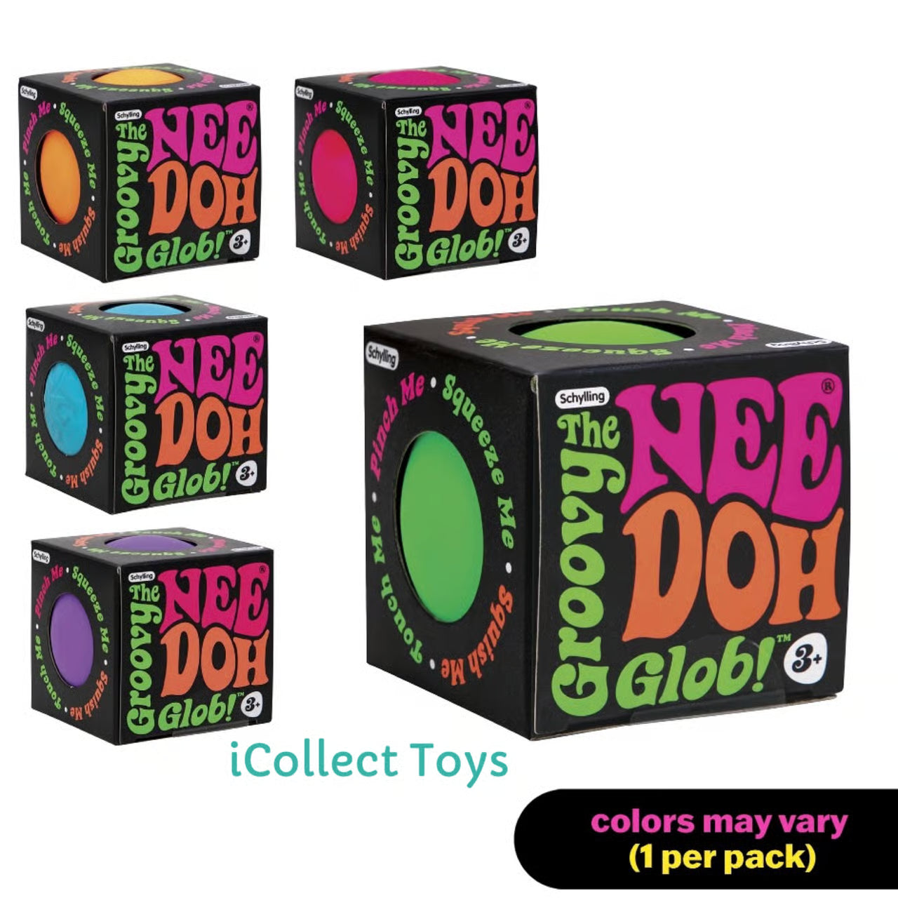 NeeDoh Groovy Glob Squishy | Stress Relief Sensory Fidget Toy