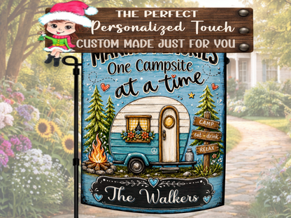 Personalized RV Campsite Garden Flag