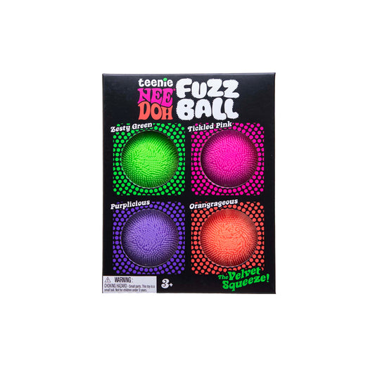 Mini NeeDoh Fuzz Ball 4-pack textured fidget toys