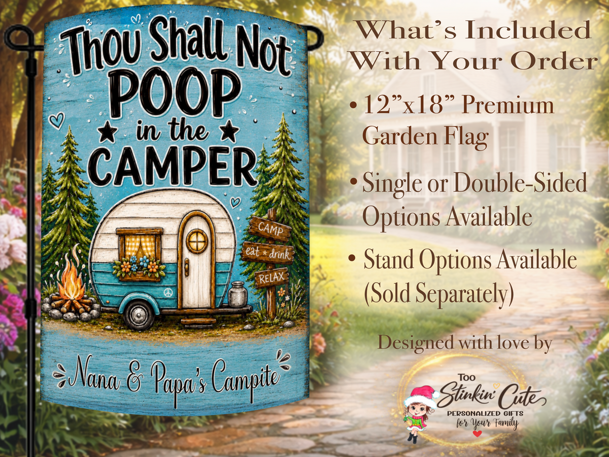 Personalized Grandparents RV Garden Flag