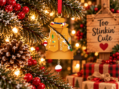 Custom fishing lover ornament for a dad, grandpa, husband, or fishing buddy