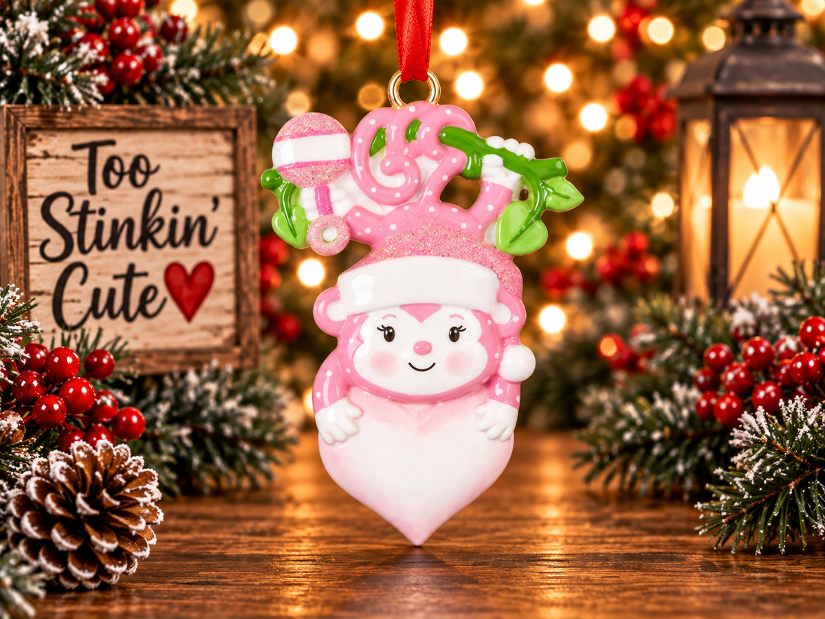 Personalized newborn Christmas ornament for a daughter or granddaughter