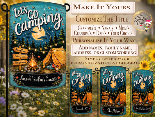 Custom Grandma’s Campsite Garden Flag