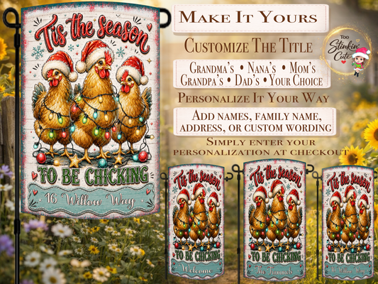 ’Tis the Season to Be Chicking Holiday Flag
