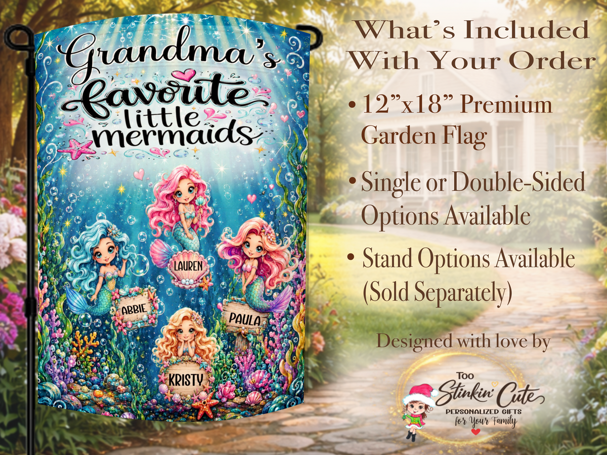 Personalized Mimi’s Little Mermaids Flag