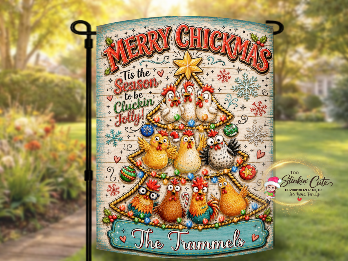 Funny Chicken Lover Holiday Yard Flag