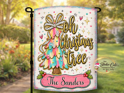 Colorful Boutique Christmas Yard Flag