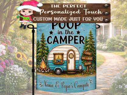 Custom Nana and Papa Campsite Sign Flag