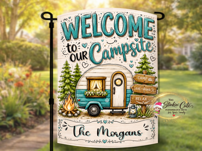 Custom Family Camping Yard Flag