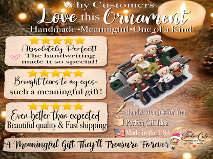 Personalized RV Camper Family of 6 Ornament – Custom Christmas Keepsake