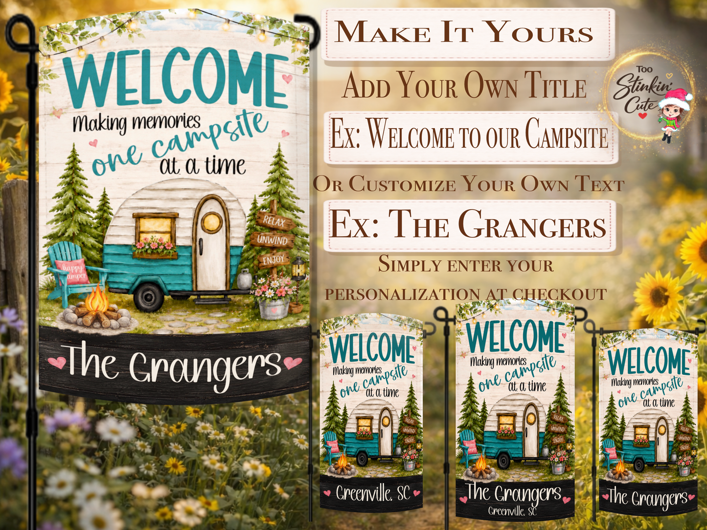 custom rv camping yard flag
