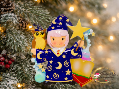 Personalized Wizard Graduation Ornament 2026 | Custom Teacher Ornament | Handwritten Year Keepsake
