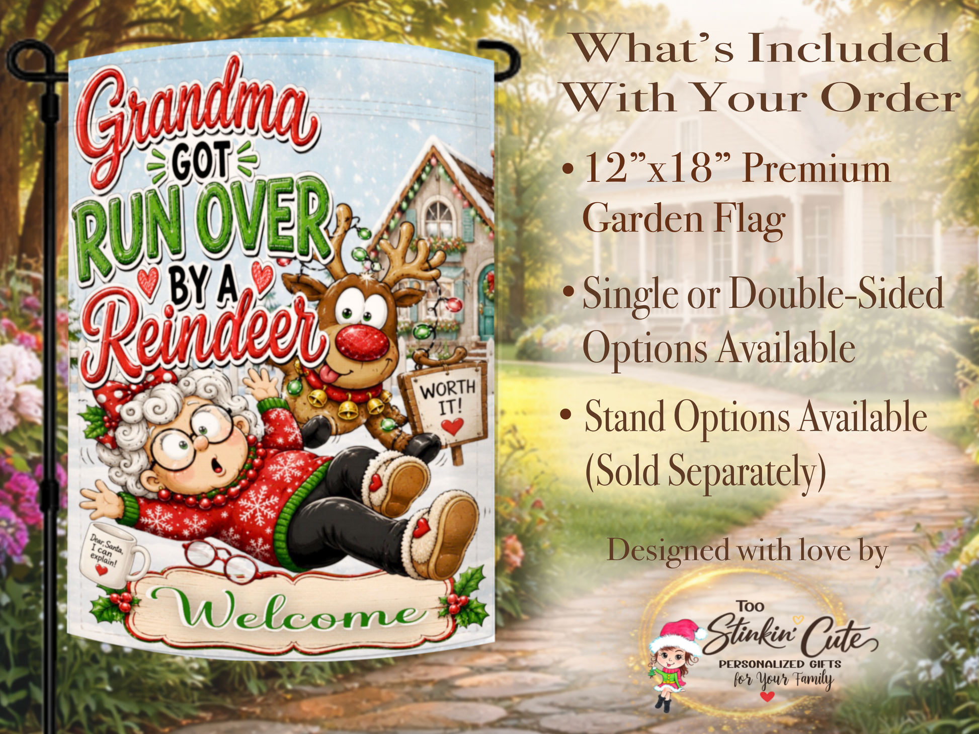 Festive outdoor Christmas yard decoration