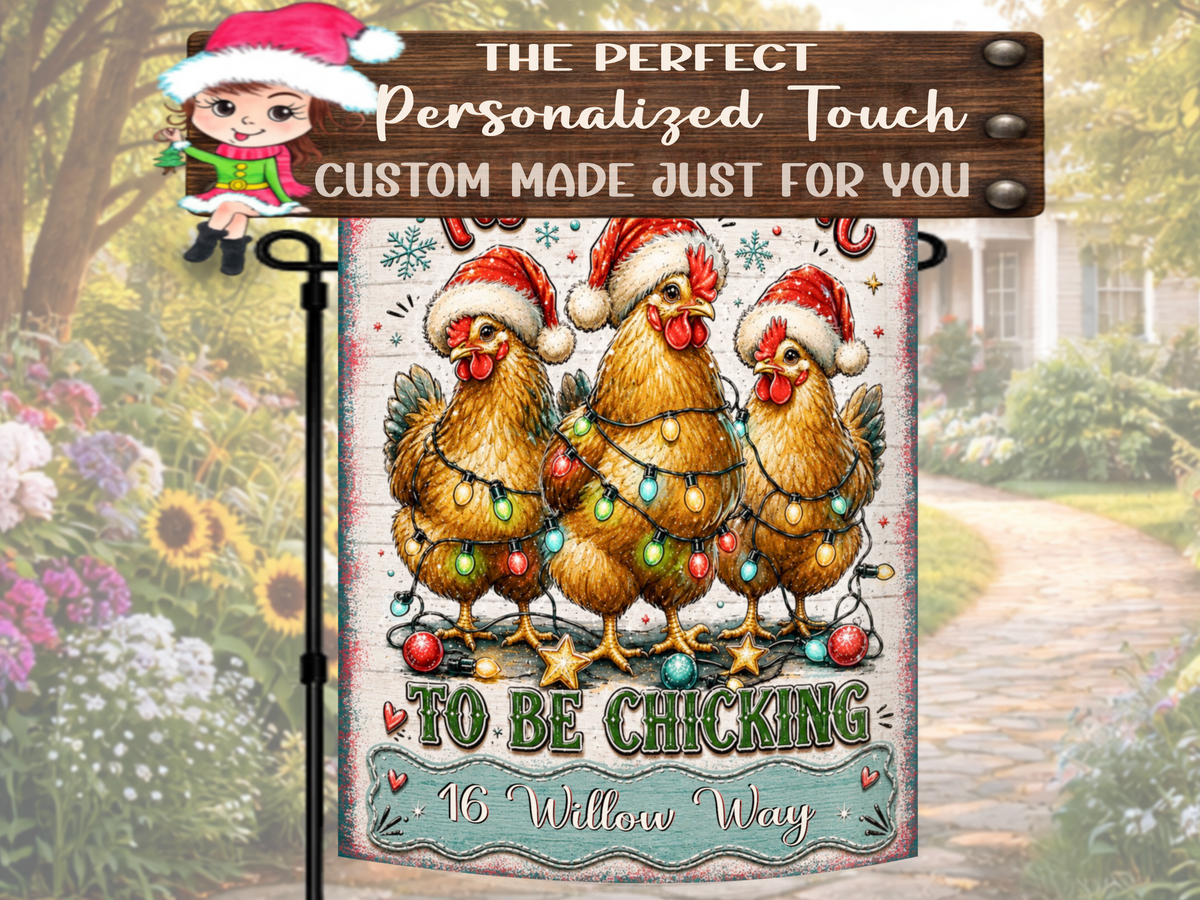 Funny Chicken Lover Holiday Flag