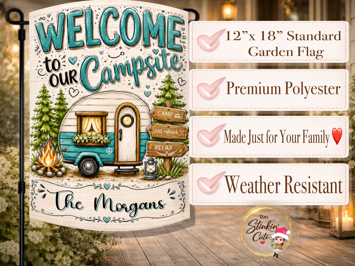 Custom RV Campsite Garden Flag
