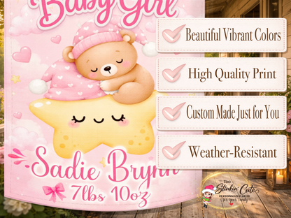 newborn keepsake outdoor baby flag