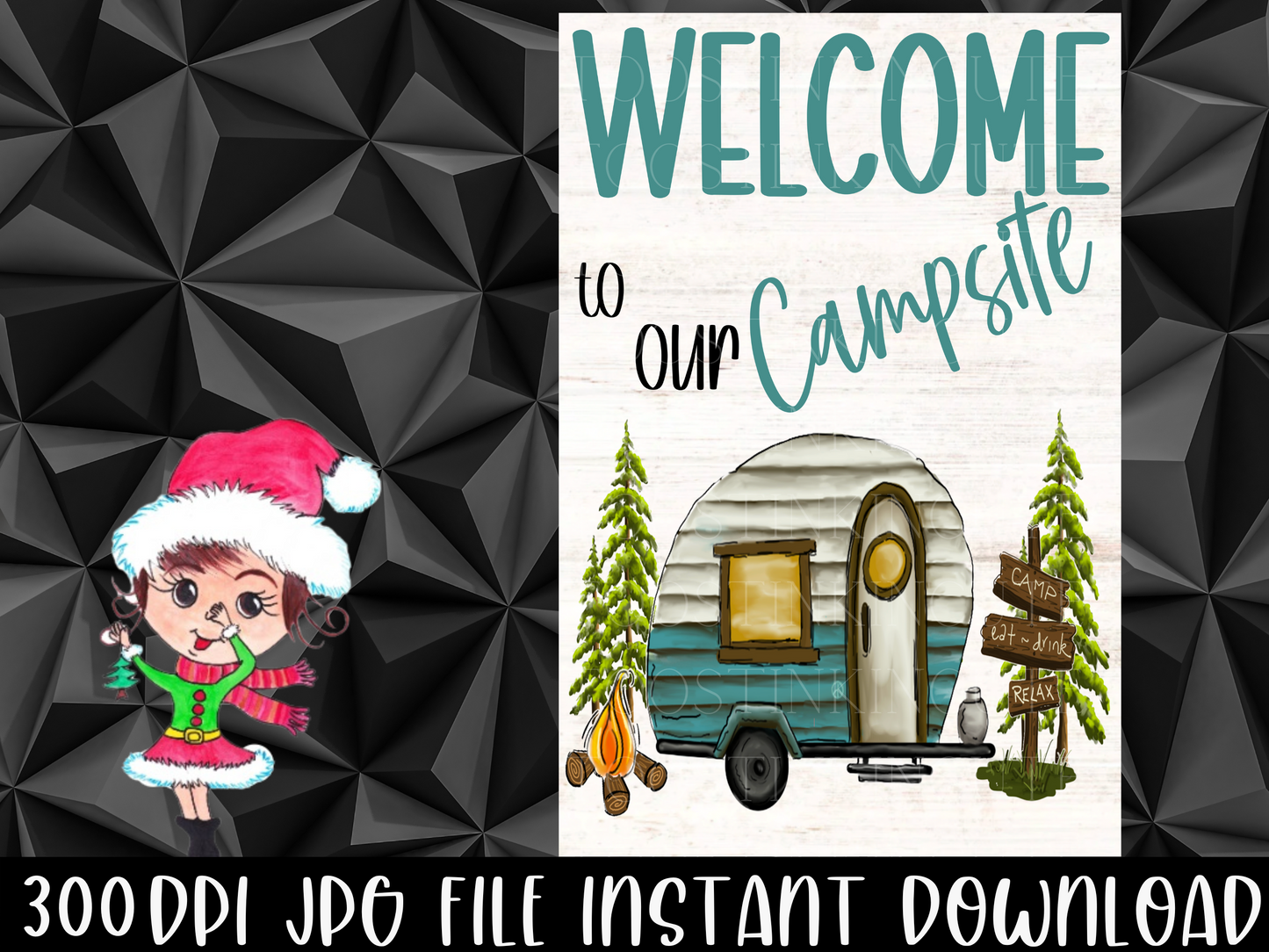Camping Flag Download,Camping Digital Download,Camper Shell,Campsite Gifts,Campsite Signs,Campsite Flag,Personalized Flag,Garden Flag