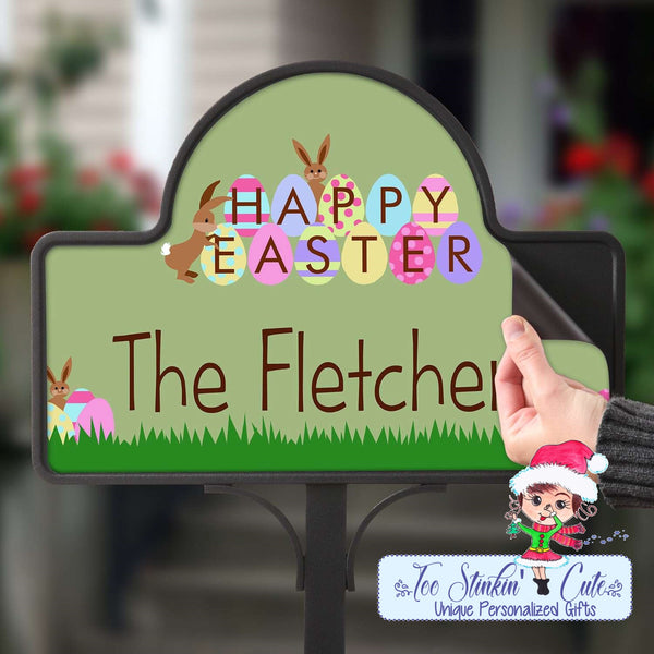 Magnetic Easter Family Personalized Custom Yard Stake