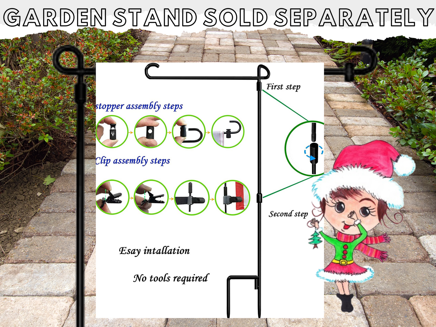 Custom Personalized Deer Garden Flag|Hunting Garden Flag|Deer Hunter Flag|Buck Garden Flag|Deer Antler Flag|Deer Hunting Flag|Burlap Deer