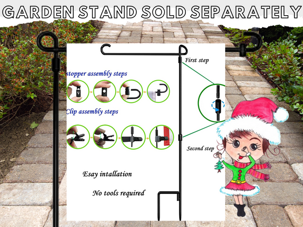 Personalized Reindeer Garden Flag|Christmas Yard Flag|Christmas Family Garden|Santa Garden Flag|Personalized Garden Flag|Snowman Flag