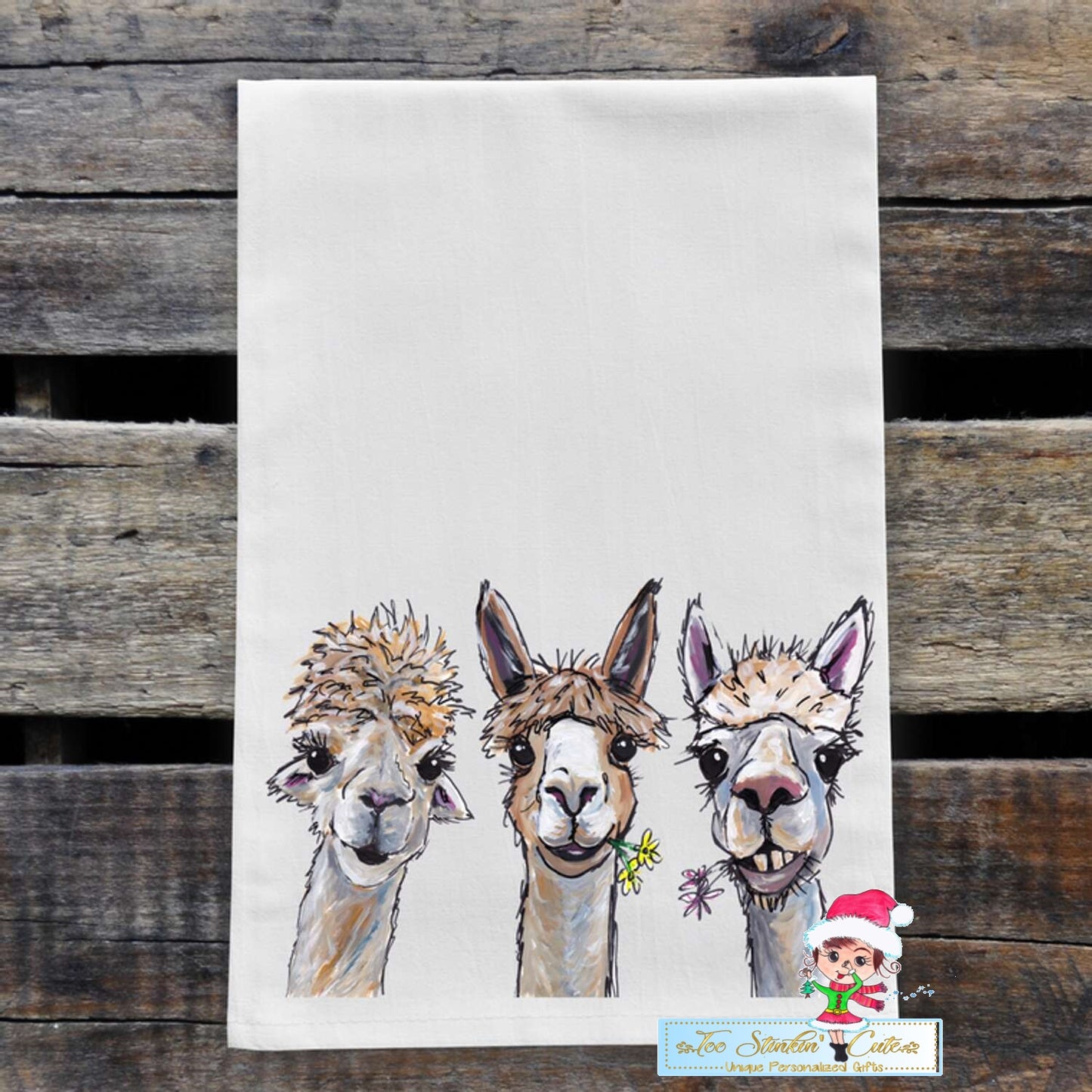 Farmhouse Alpacas Flour Sack Towel/ Tea Towel