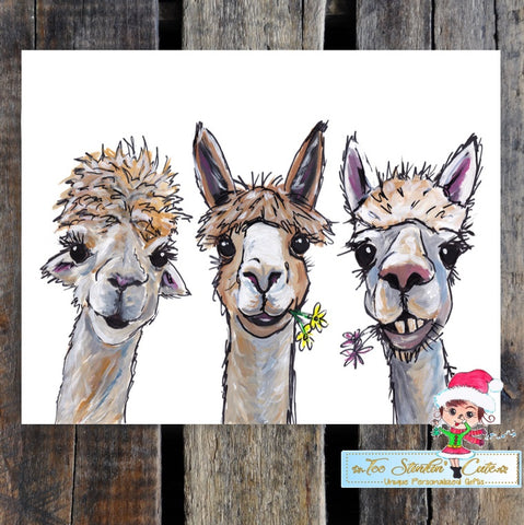 Alpaca Trio Tin Sign
