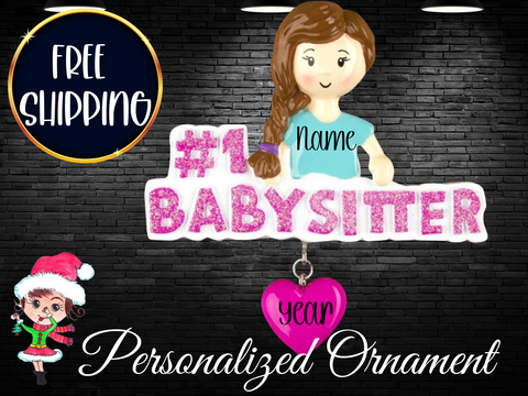 Personalized Babysitter Ornament,Custom Babysitter Ornament,Nanny Ornament,Nanny Gift,Best Babysitter Gift,Childcare Ornament Gift