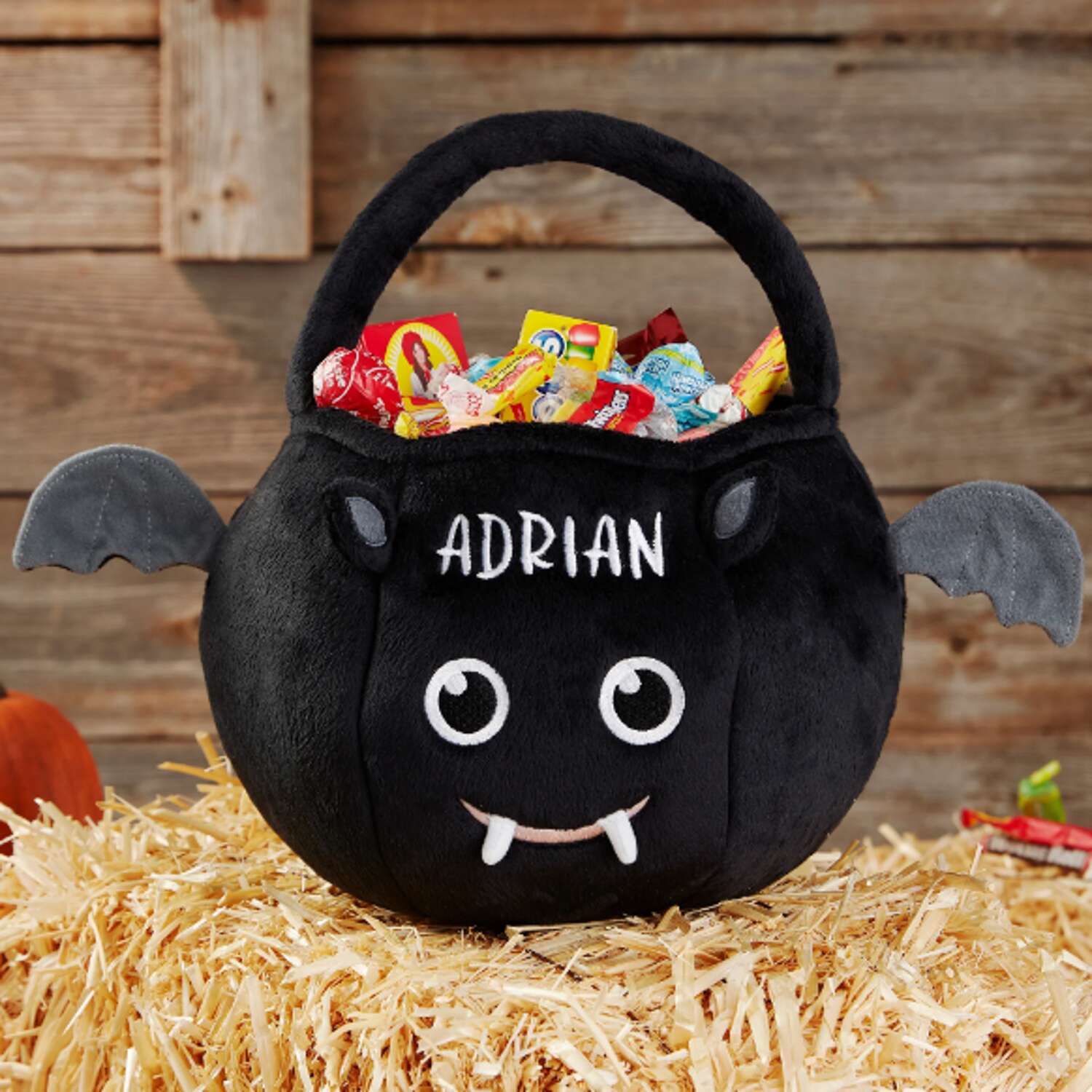 Personalized Bat Halloween Trick or Treat Bag|Pumpkin Candy Bag|Halloween Tote Bag|Halloween Candy Bag|Trick or Treat Bucket|Pumpkin Trick