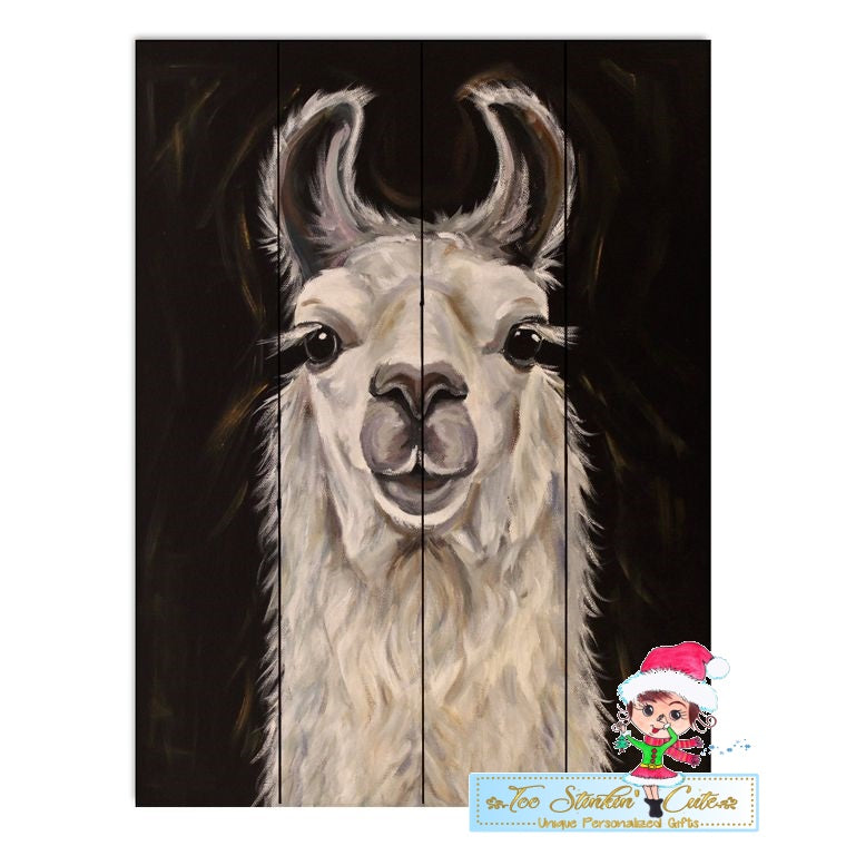 Llama Pallet Wood Home Decor