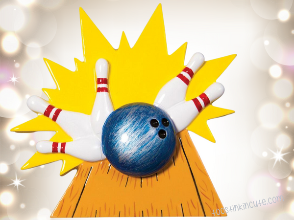 Bowling Personalized Christmas Ornament