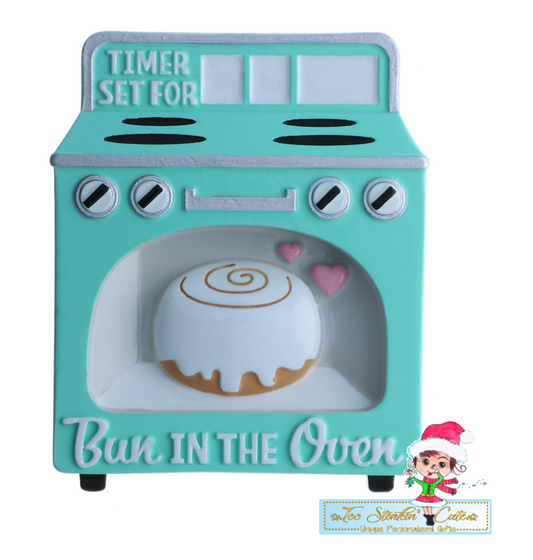 Expecting Bun in Oven Personalized Christmas Ornament|New Baby|Pregnancy Ornament|Pregnant Ornament|Expecting Ornament|Expecting Baby Gift