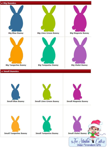 Easter Bunny Family Personalized Doormat Rug
