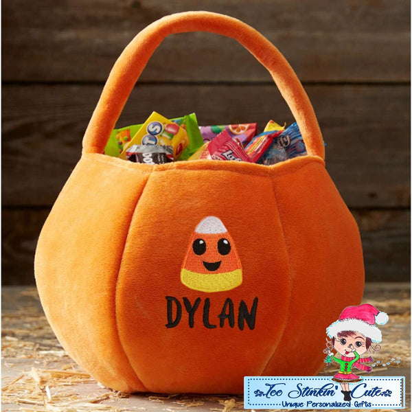 Personalized Candy Corn Halloween Trick or Treat Bag|Pumpkin Candy Bag|Halloween Tote Bag|Halloween Candy Bag|Trick or Treat Bucket Bag