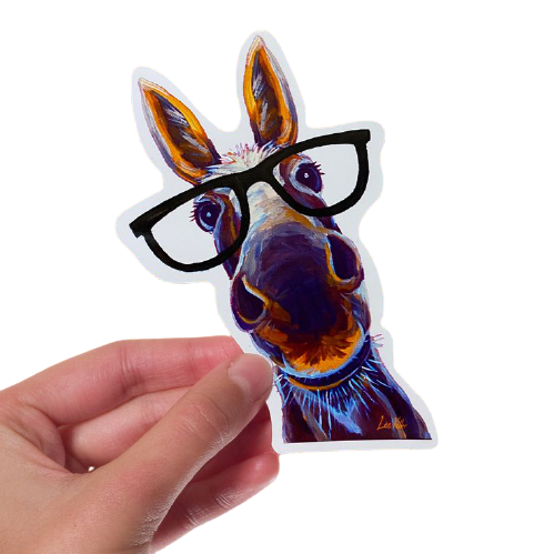 Donkey w/ Glasses Sticker