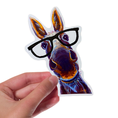 Donkey w/ Glasses Sticker