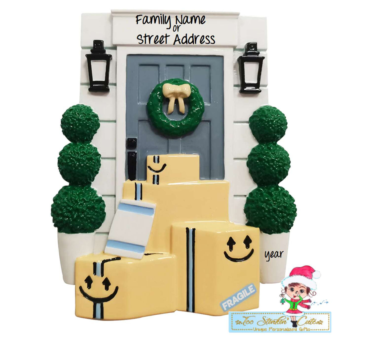 Package Delivery Personalized Christmas Ornament|Boxes Ornament|Packages Ornament|New Home|Package Delivery Ornament|Delivery Person Gift