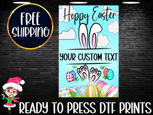 Custom Easter Garden Flag Ready to Press DTF Print