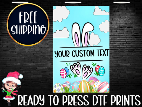 Custom Easter Garden Flag Ready to Press DTF Print