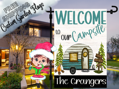 Camper Garden Flag