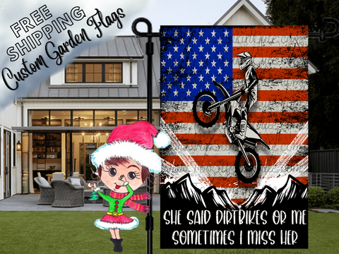 Custom Personalized Dirt Bike Flag|Racing Flag|Dirt Bike Garden Flag|Dirt Biking|Race Flag|Custom Dirt Bike Flag|Personalized Racing Flag