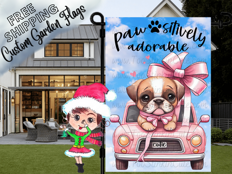 Custom Personalized Dog Garden Flag|Pet Garden Flag|Dog Driving Car|Funny Dog Flags|Dog Welcome Flag|Garden Flag Dog|Custom Pet Garden Flag